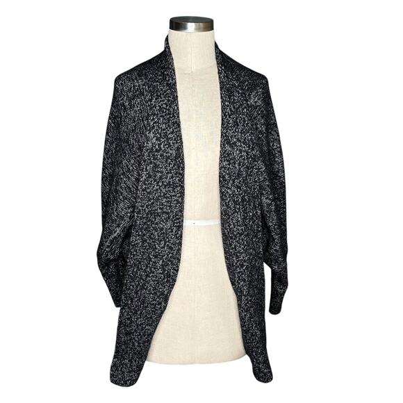BABATON Aritzia Gray Black Open Cardigan Sweater Women's Size Small Mohair Blend - Picture 2 of 8
